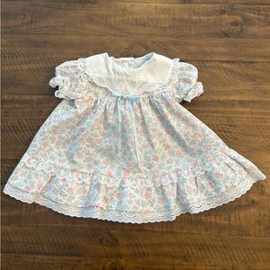 Vintage Sears Winnie The Pooh Baby Girl Floral Dress Size Medium